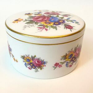 Vintage Abbeydale Lidded Dresser Dish Chelsea Rose Bone China England Porcelain